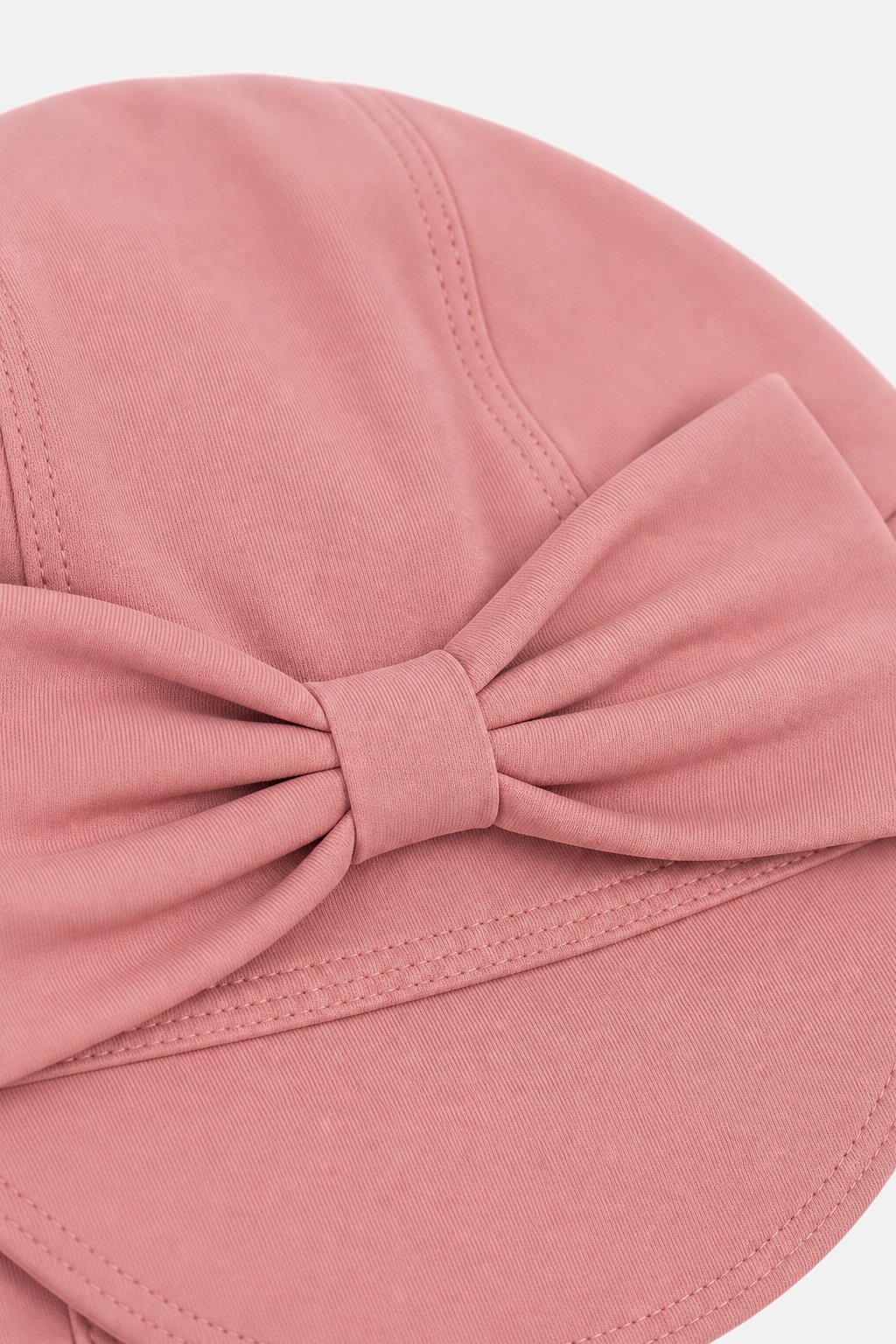 Dusty Rose Swim Hat with Bow view 3