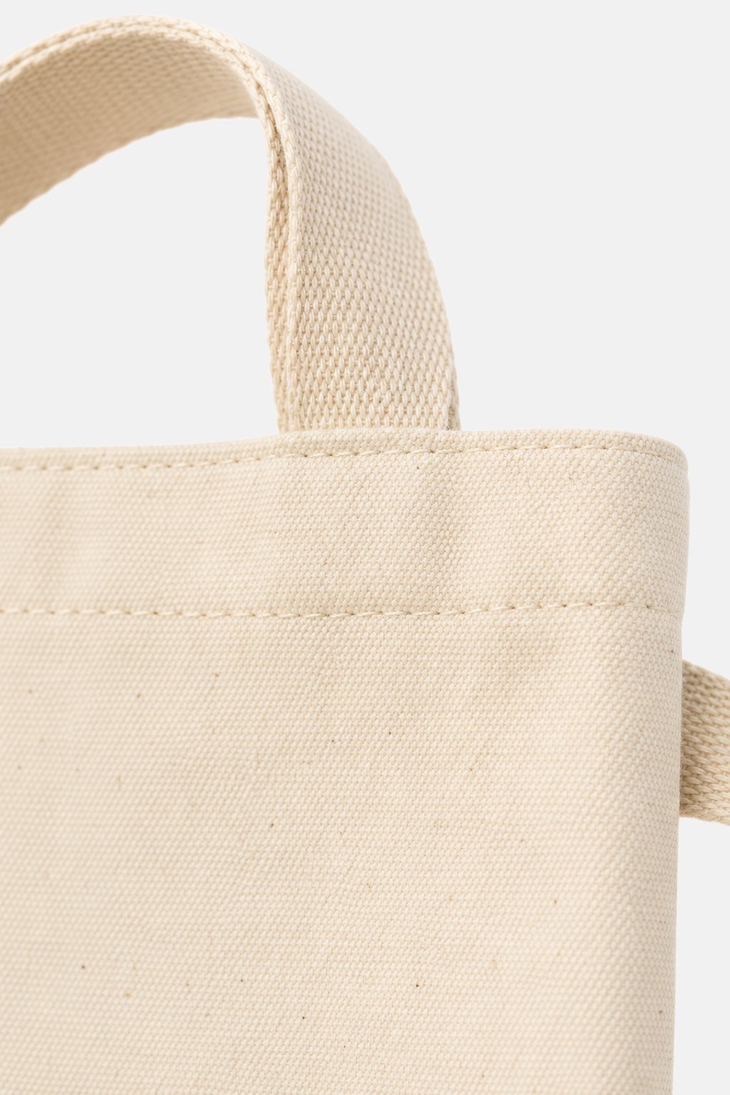 Natural Canvas Mini Tote Bag view 3