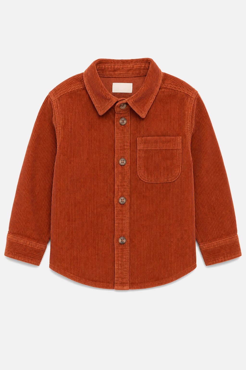 Rust Corduroy Button-Down Shirt