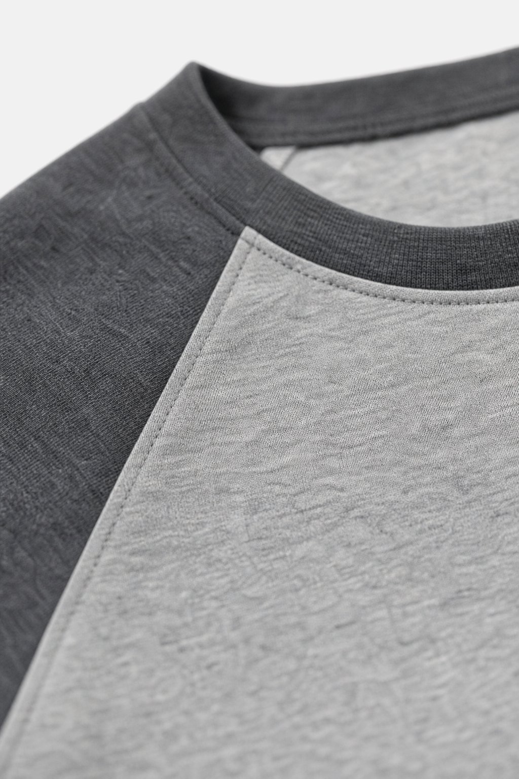 Heather Grey Raglan Baseball Tee view 3