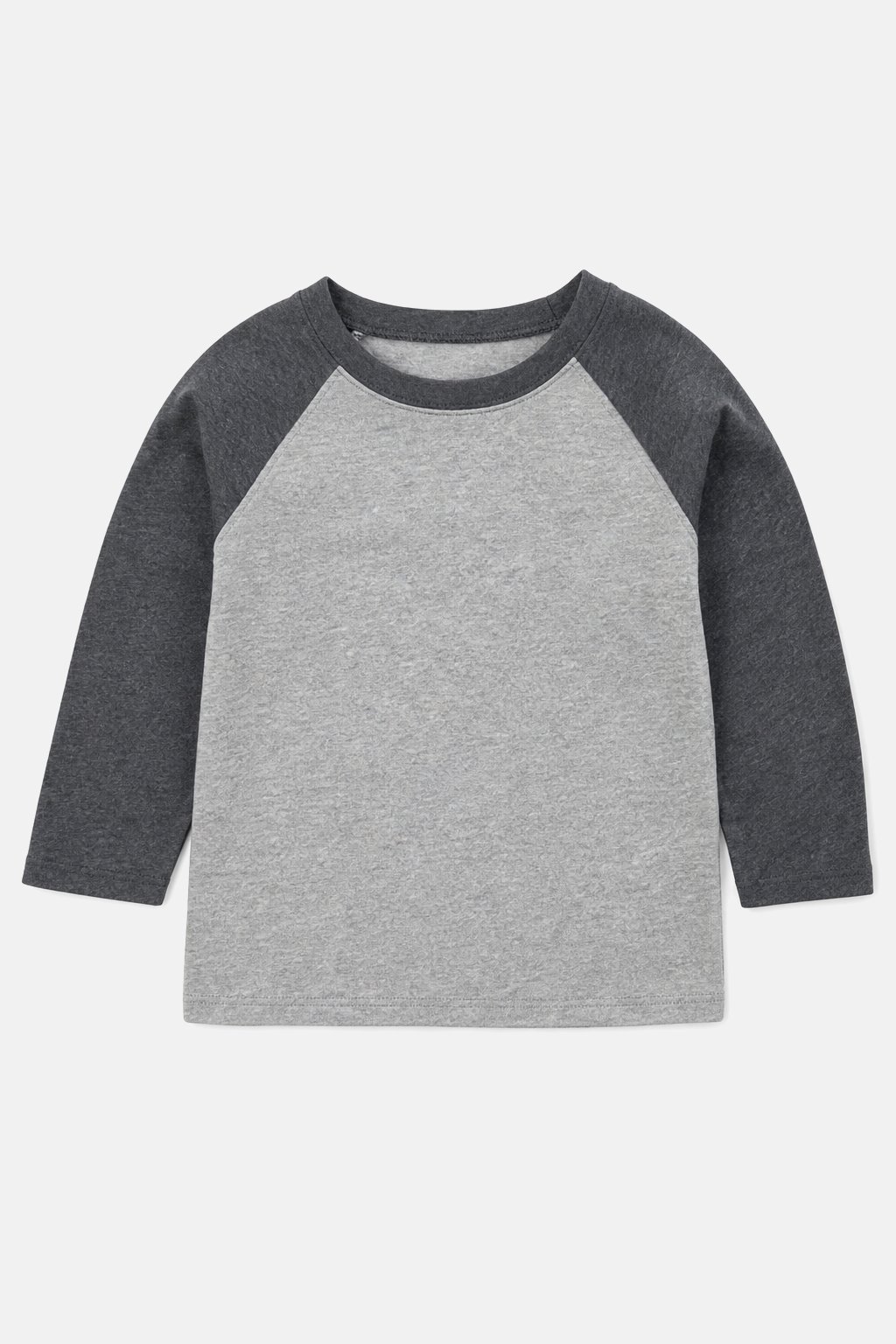 Heather Grey Raglan Baseball Tee