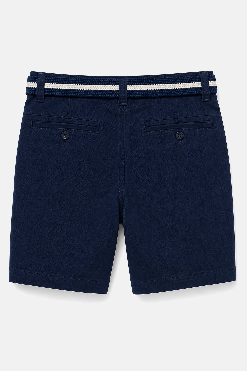 Navy Chino Shorts with Belt view 2