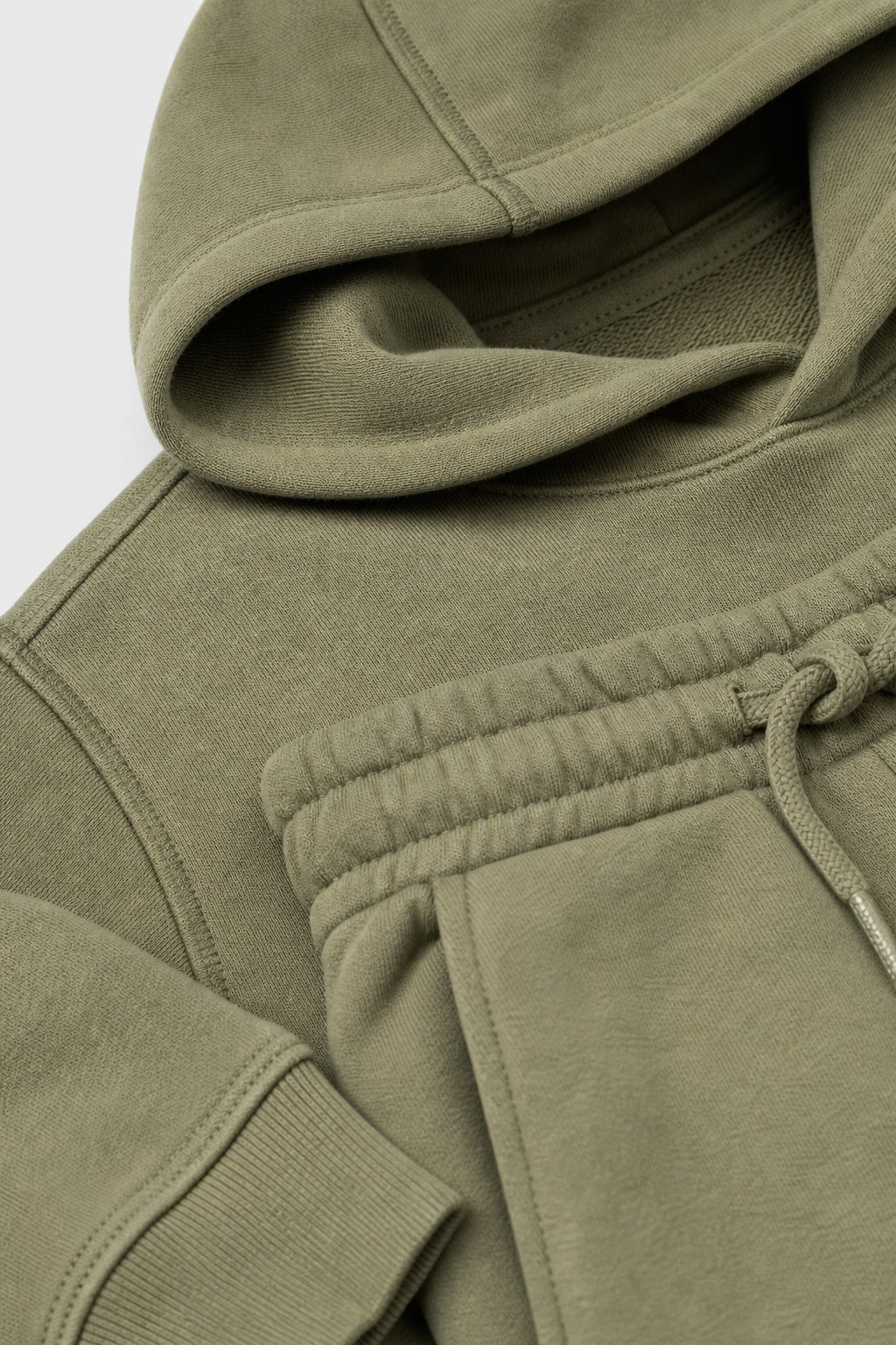 Moss Green Hoodie & Jogger Set view 3