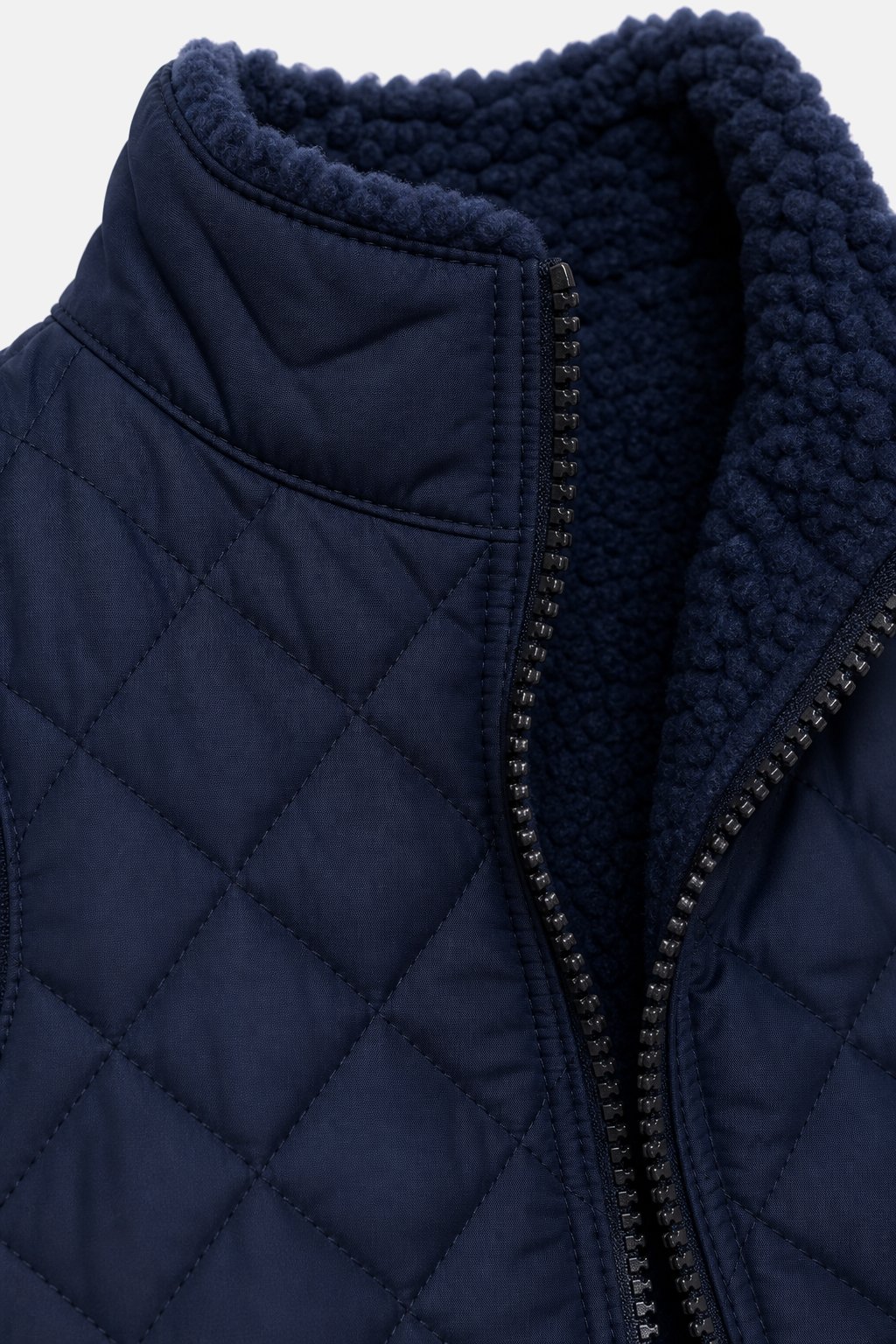 Navy Quilted Vest view 3