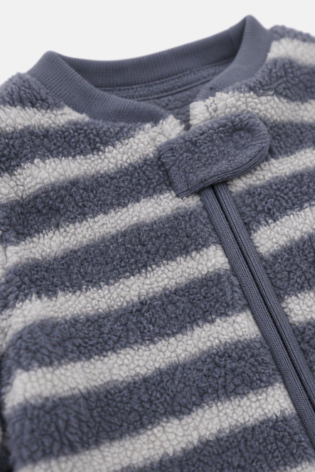 Slate Stripe Footed Sleeper view 3