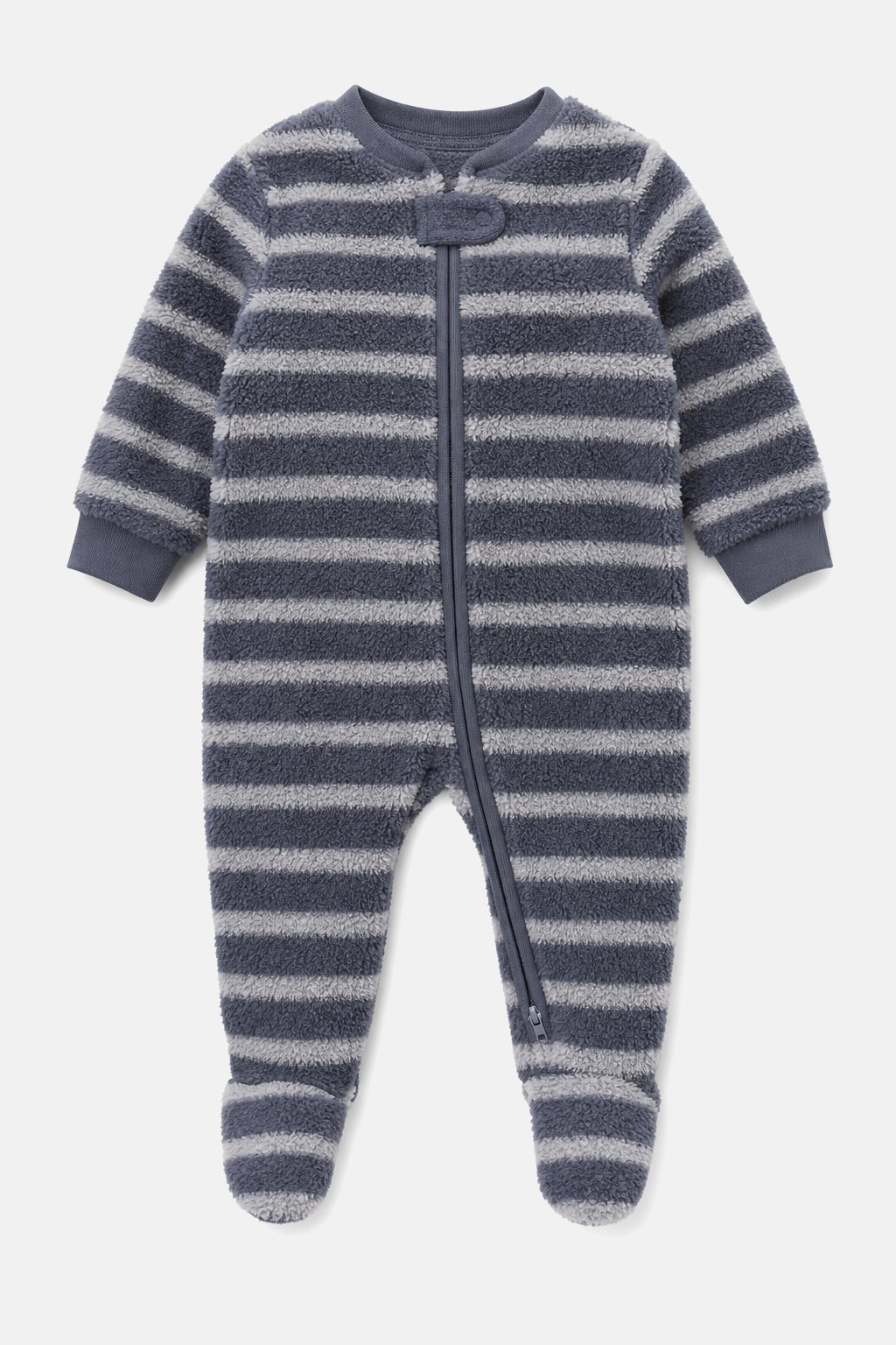 Slate Stripe Footed Sleeper