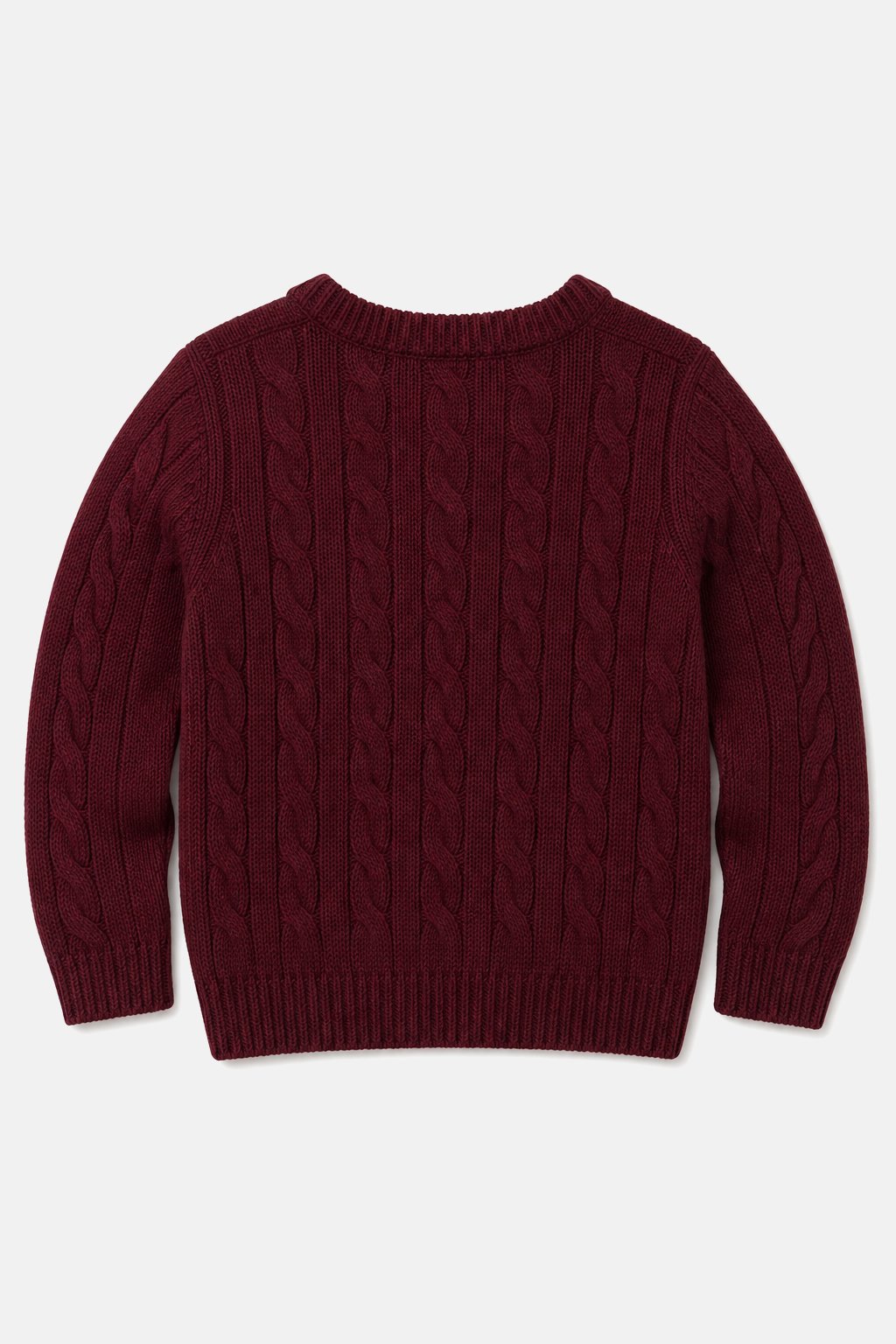 Burgundy Cable-Knit Sweater view 2