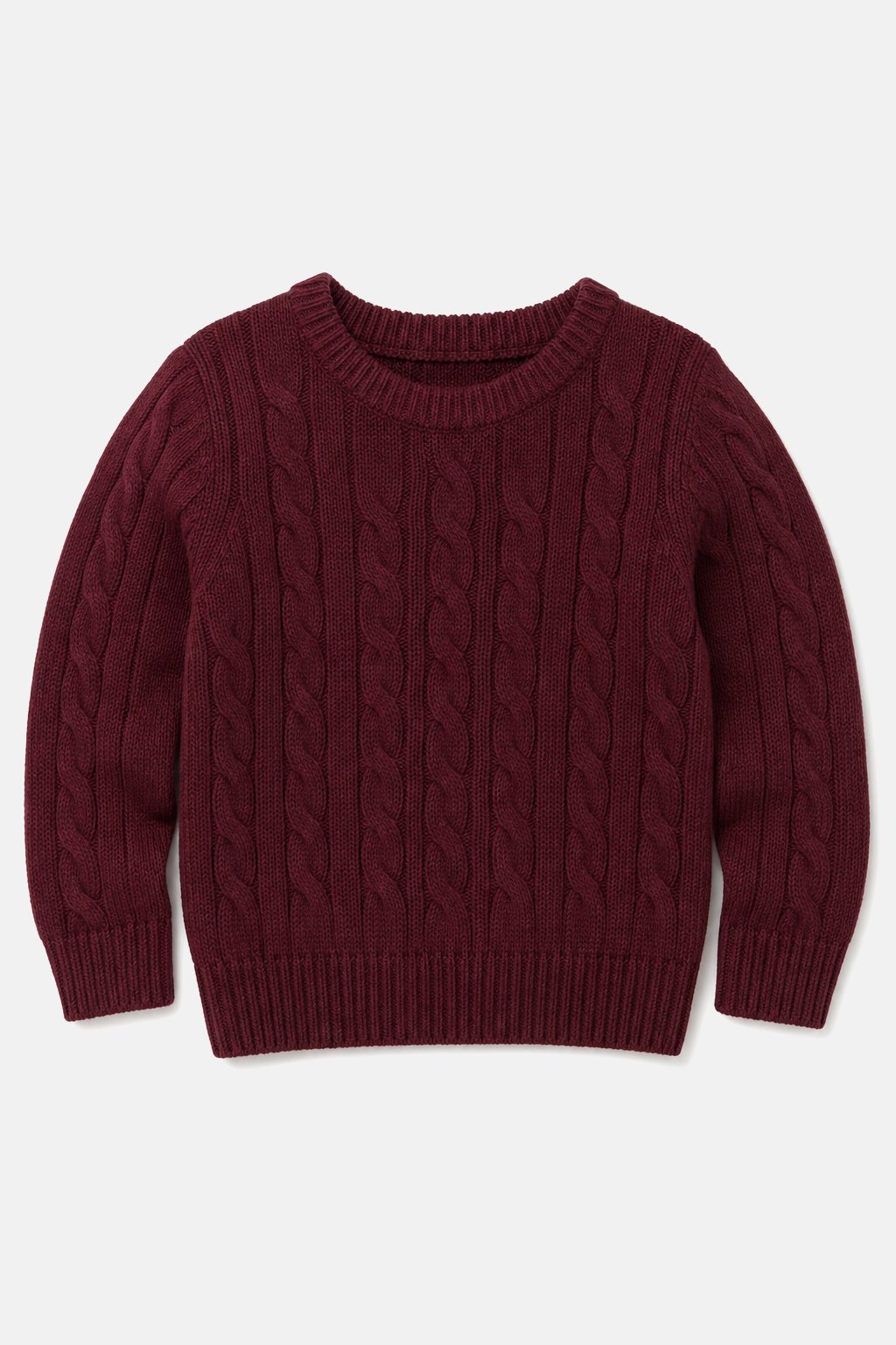 Burgundy Cable-Knit Sweater