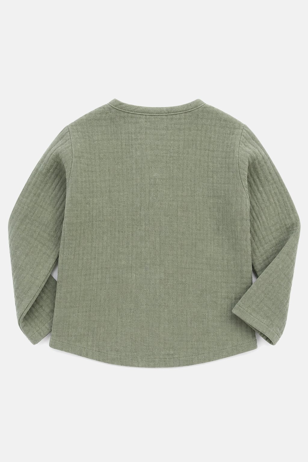 Sage Green Muslin Henley view 2