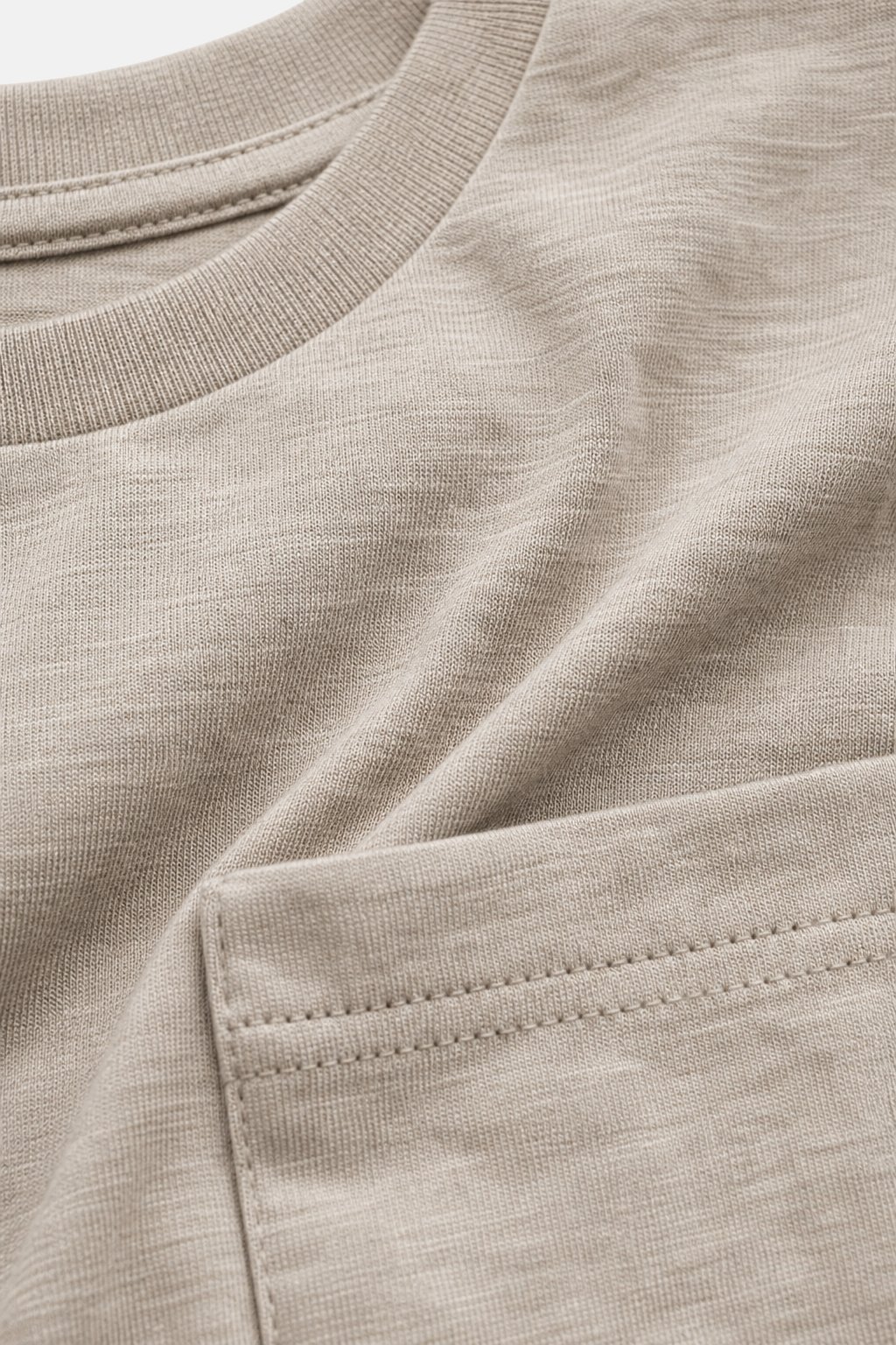 Soft Taupe Oversized Pocket Tee view 3