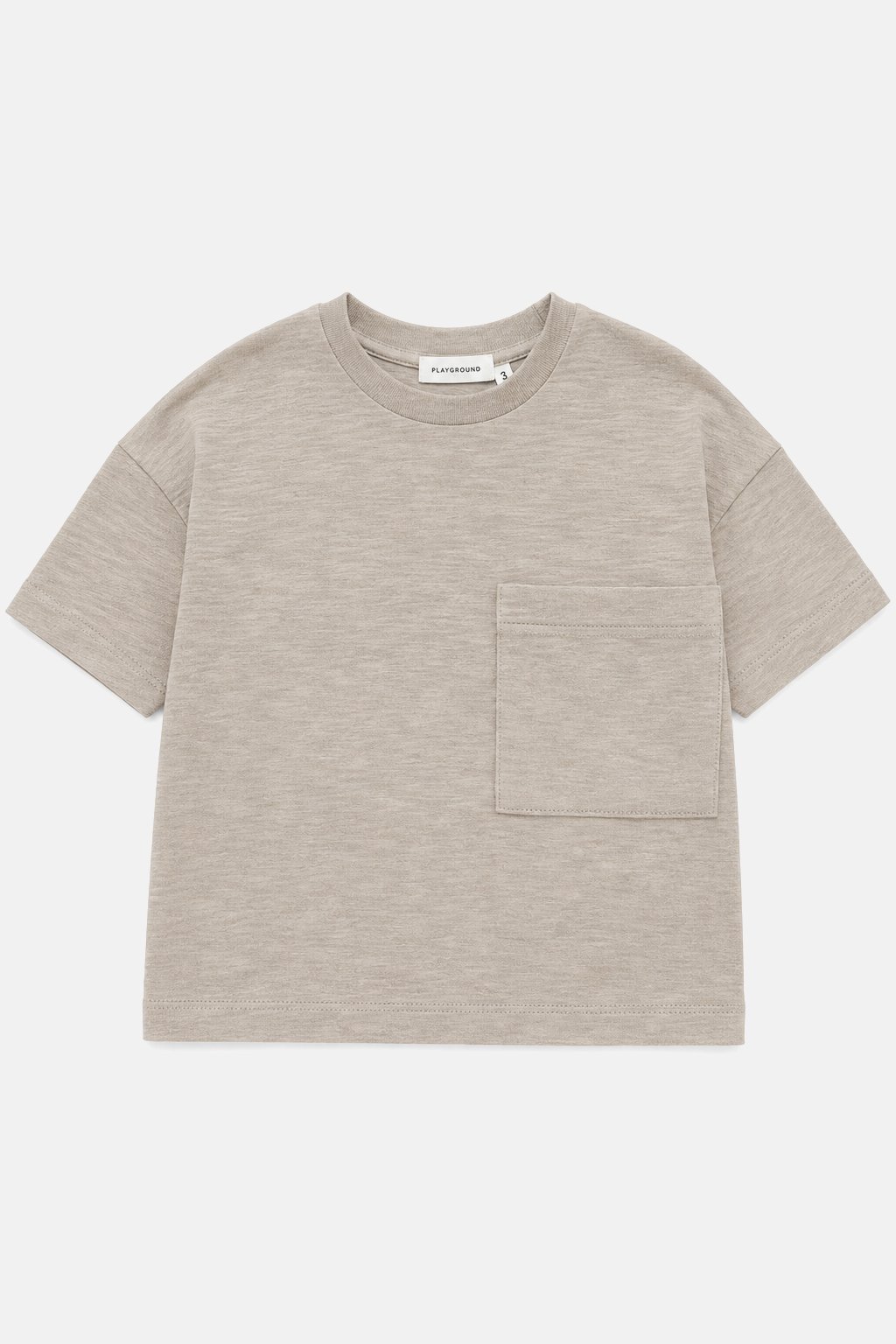 Soft Taupe Oversized Pocket Tee