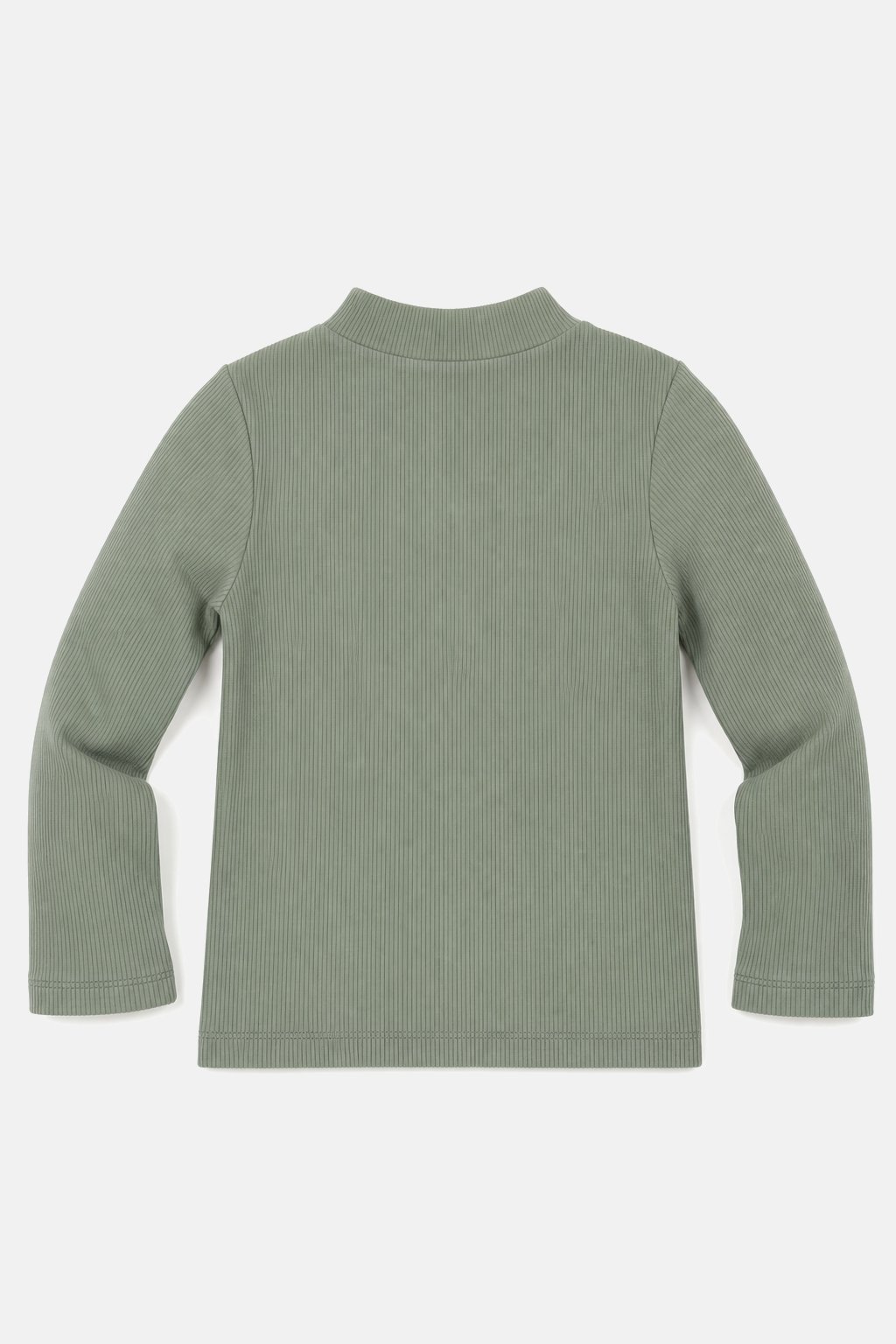 Eucalyptus Green Mock-Neck Long Sleeve view 2