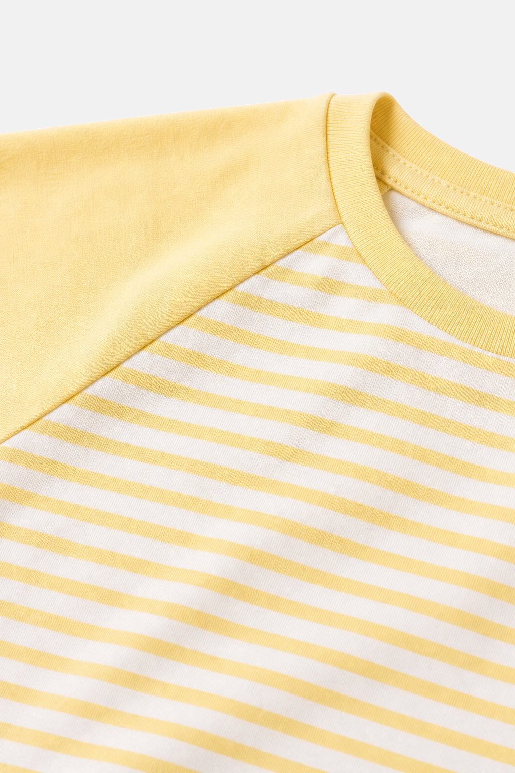 Butter Yellow Striped Raglan Tee view 3