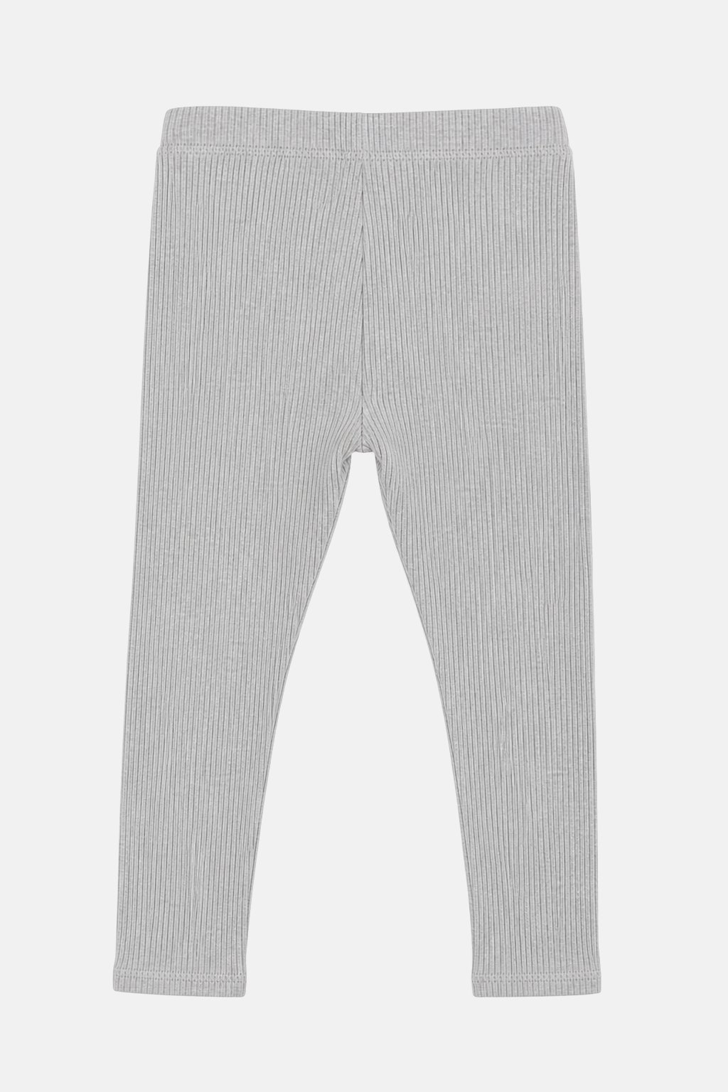 Light Grey Ribbed Leggings view 2