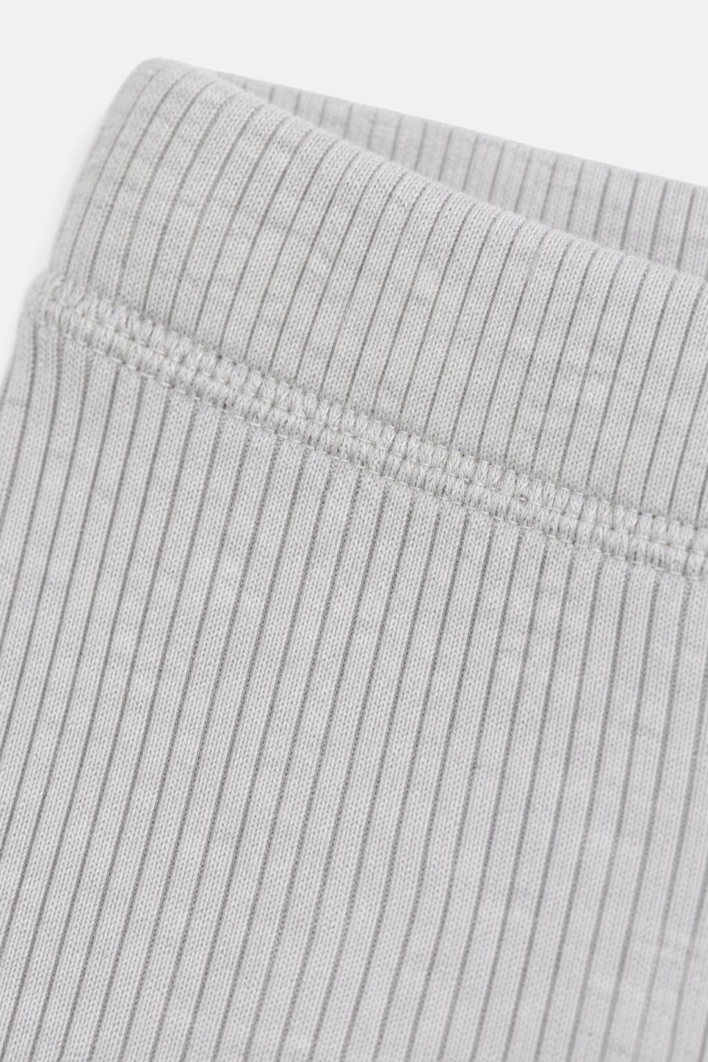 Light Grey Ribbed Leggings view 3