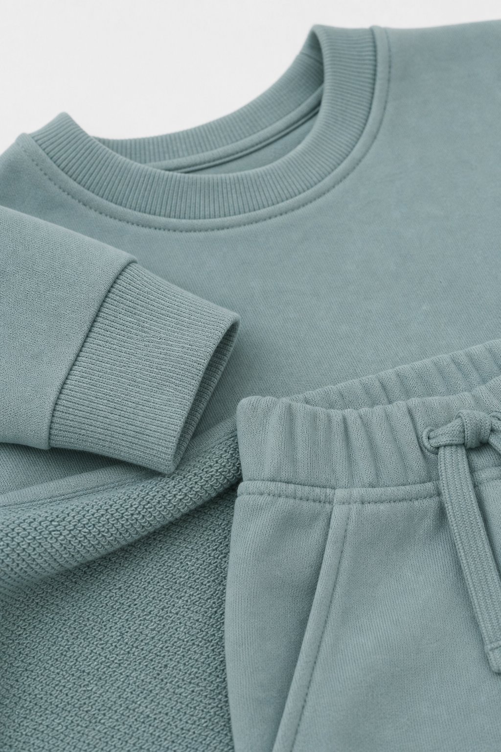 Dusty Teal Sweatshirt & Jogger Set view 3