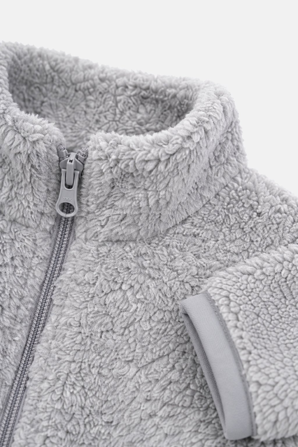 Heather Grey Zip-Up Fleece Jacket view 3