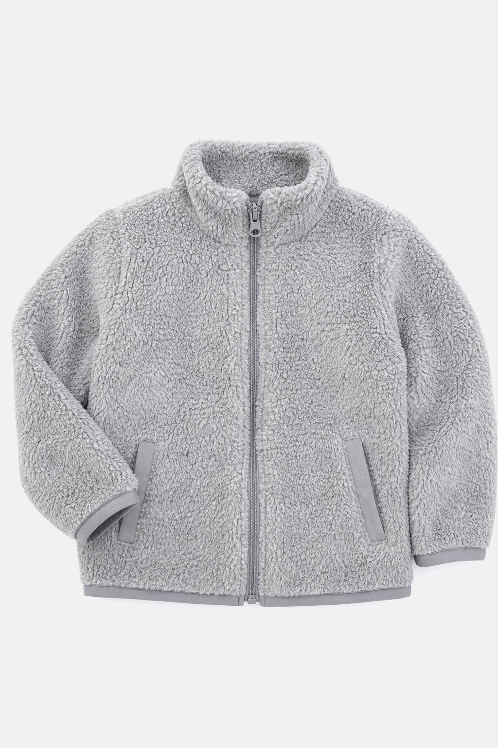 Heather Grey Zip-Up Fleece Jacket