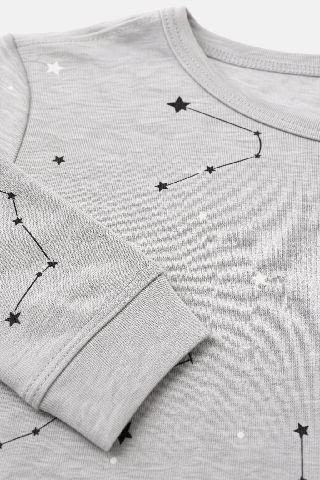 Cream Constellation Print Pajama Set view 3
