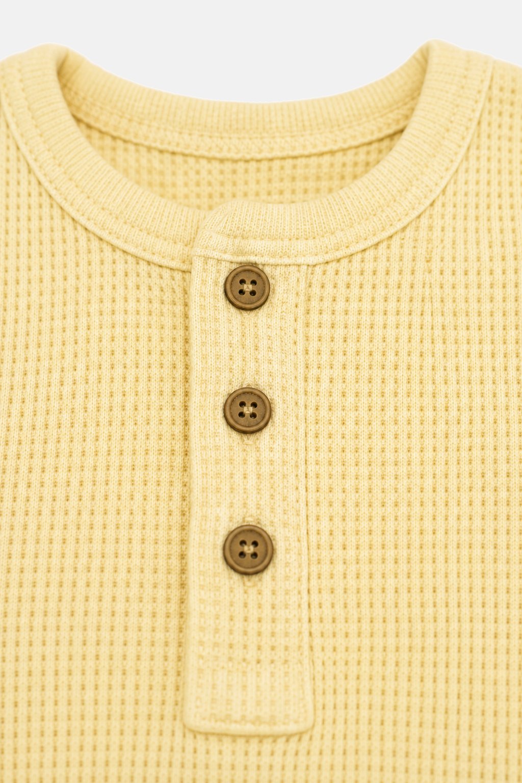Butter Yellow Thermal Henley Sleeper view 3