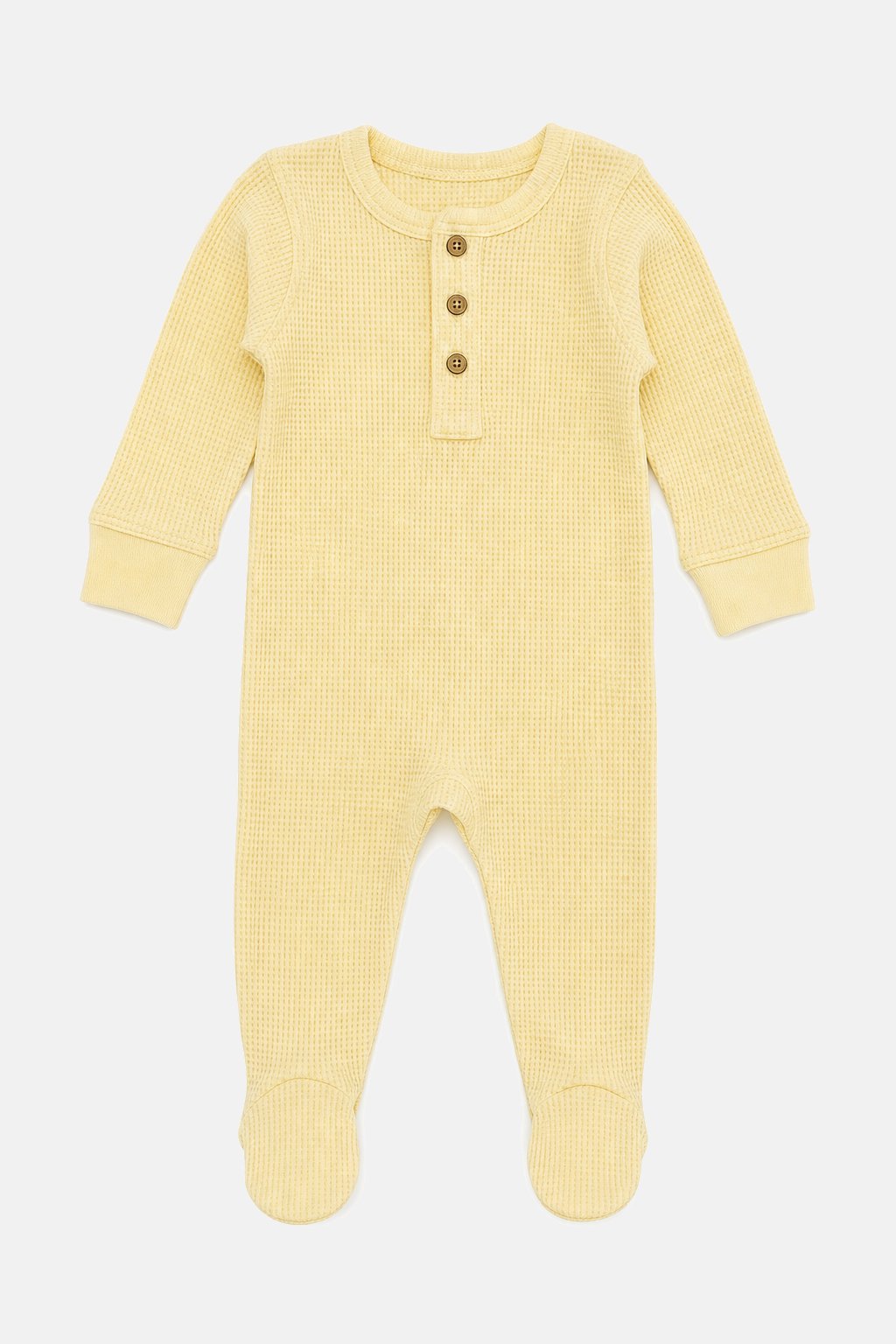 Butter Yellow Thermal Henley Sleeper