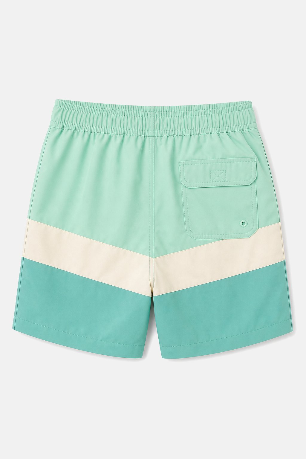 Mint Green Colorblock Swim Trunks view 2