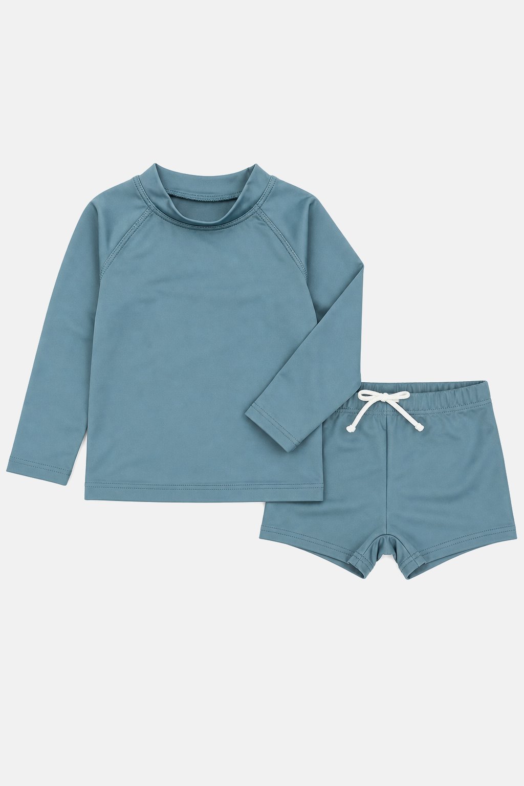 Dusty Teal Sun-Safe Rash Guard Set