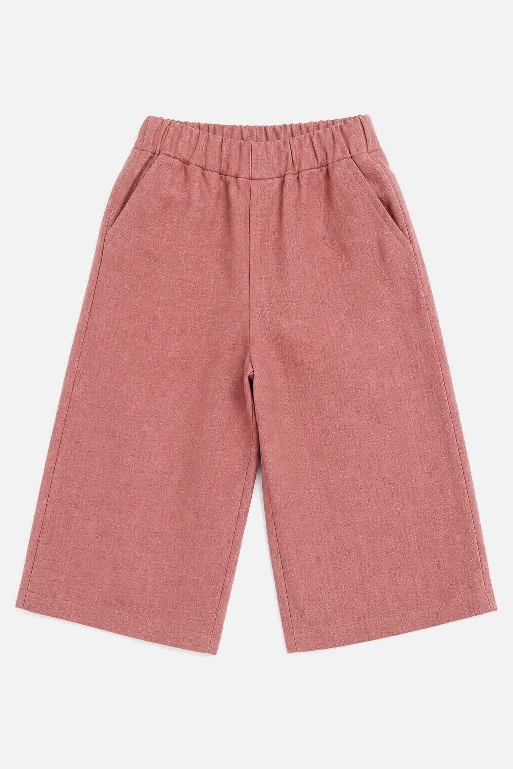 Dusty Rose Wide-Leg Linen Pants