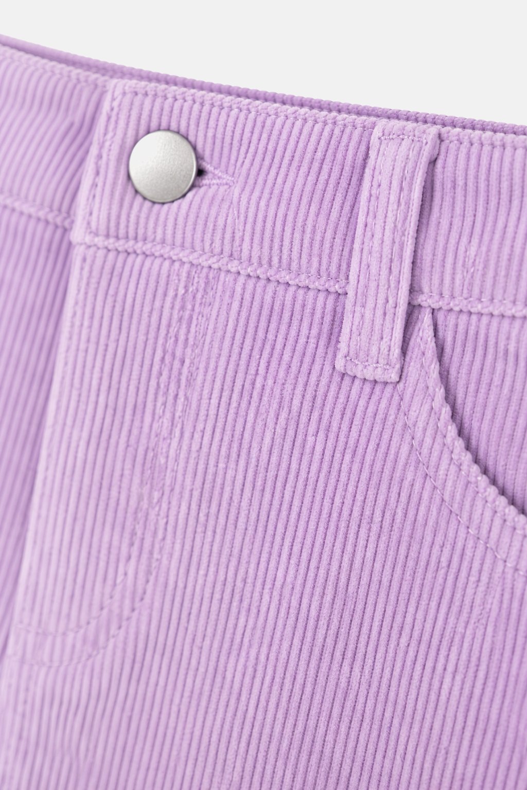 Lilac Corduroy Skirt view 3
