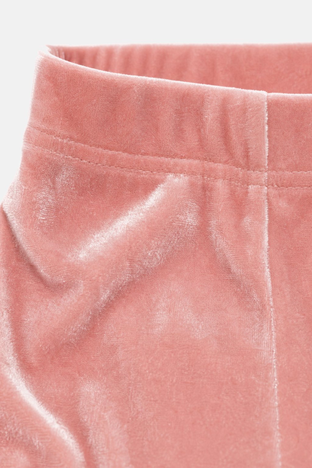 Blush Pink Velvet Leggings view 3