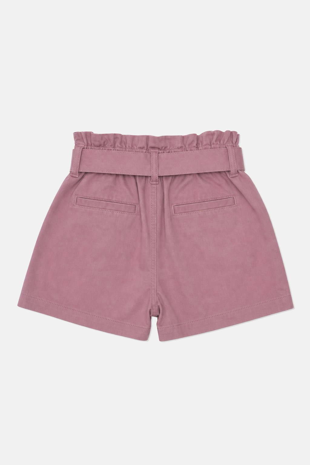 Mauve Paper-Bag Waist Shorts view 2