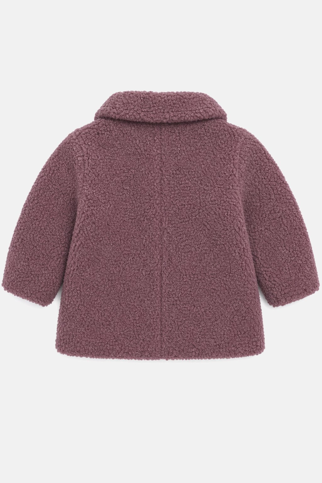 Dusty Plum Sherpa Teddy Coat view 2