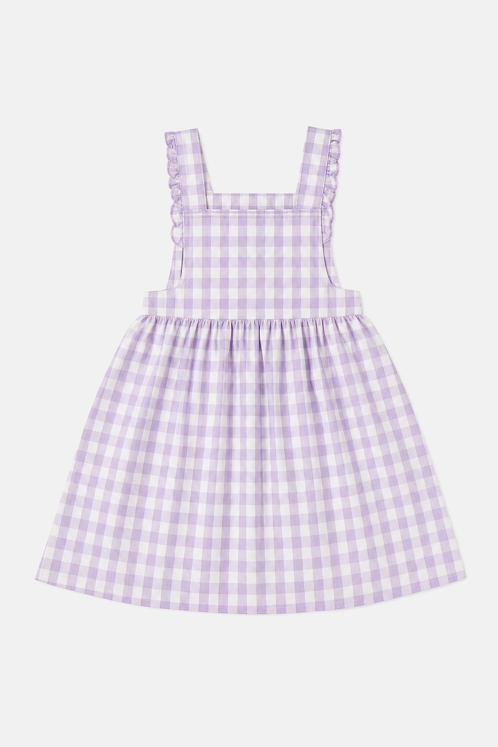 Lavender Gingham Pinafore Dress view 2