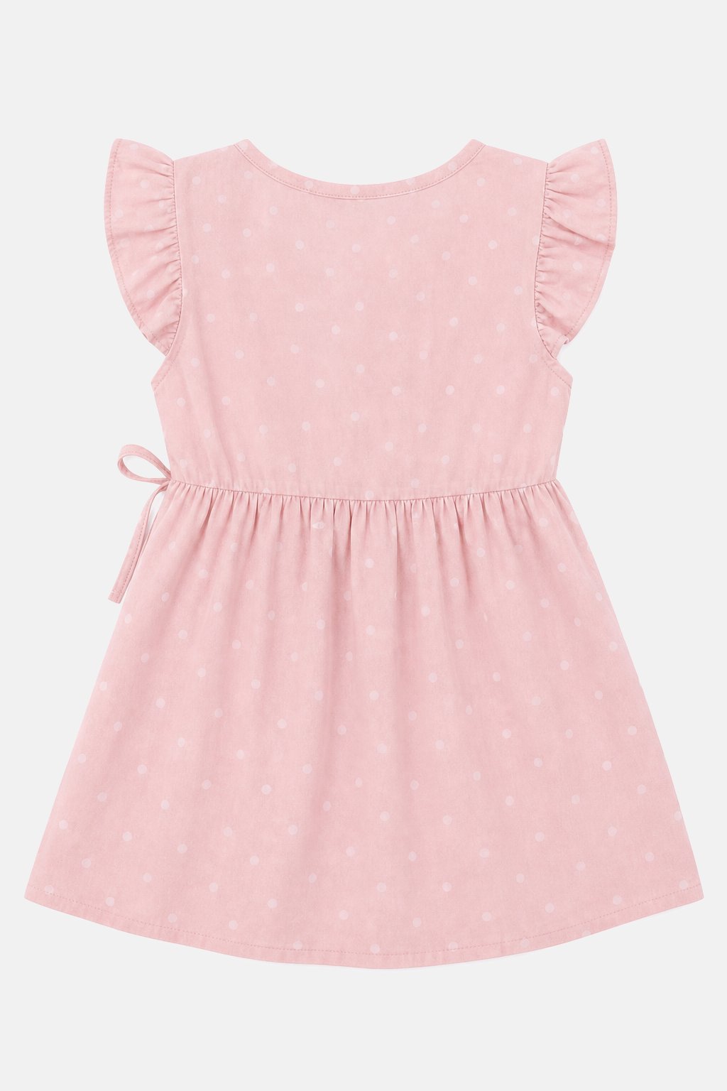 Soft Pink Polka Dot Wrap Dress view 2