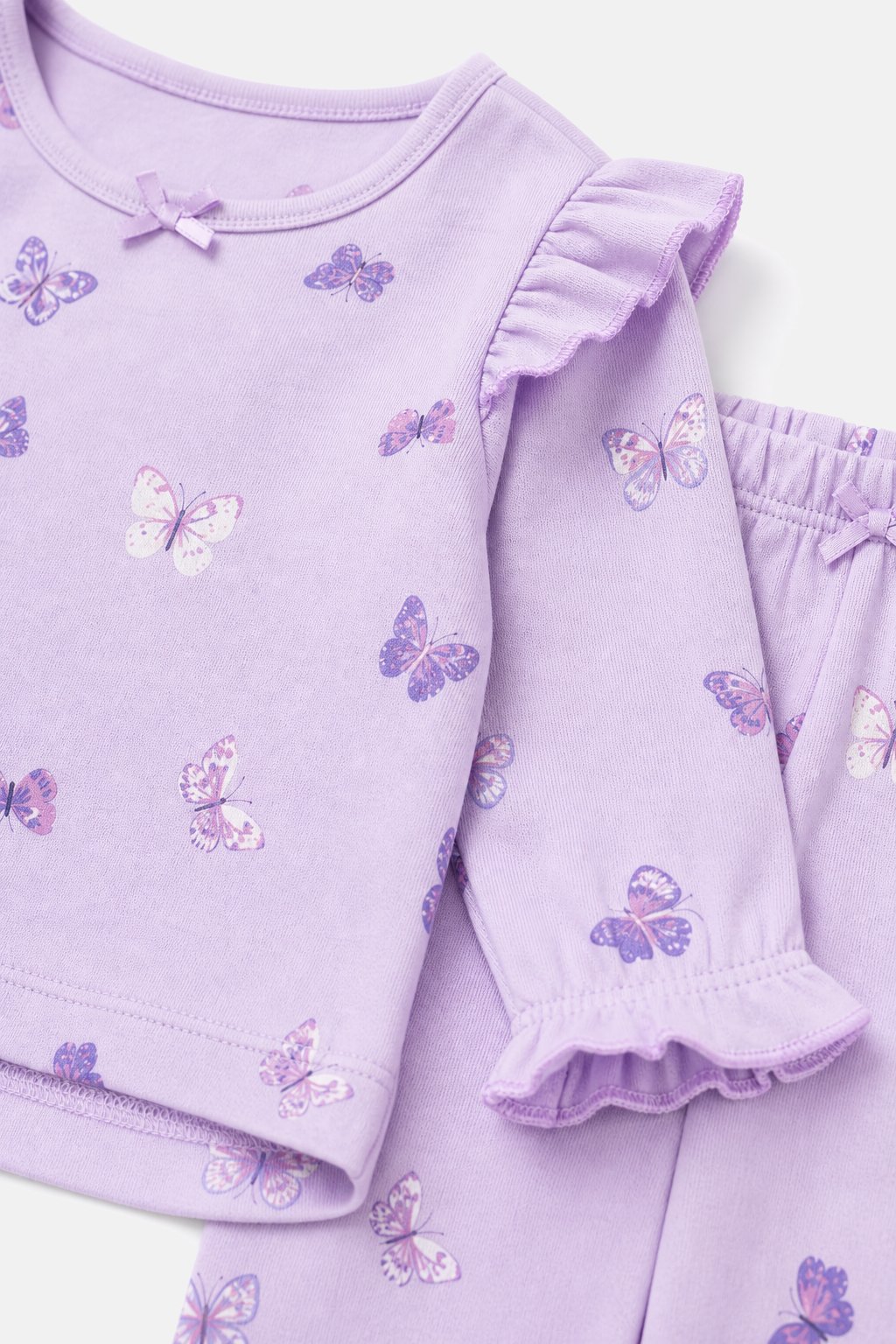 Lilac Butterfly Pajama Set view 3