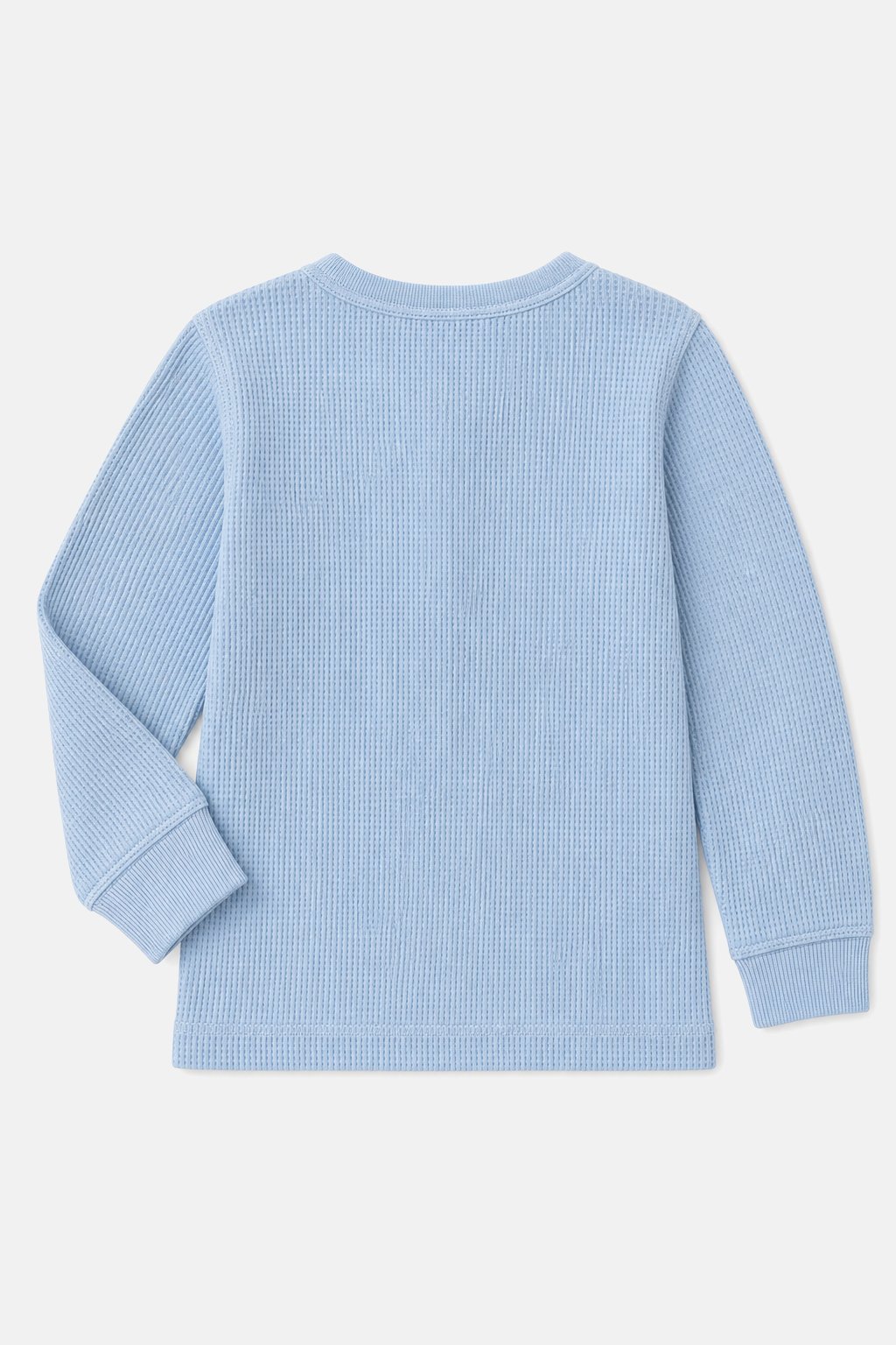 Powder Blue Thermal Henley view 2