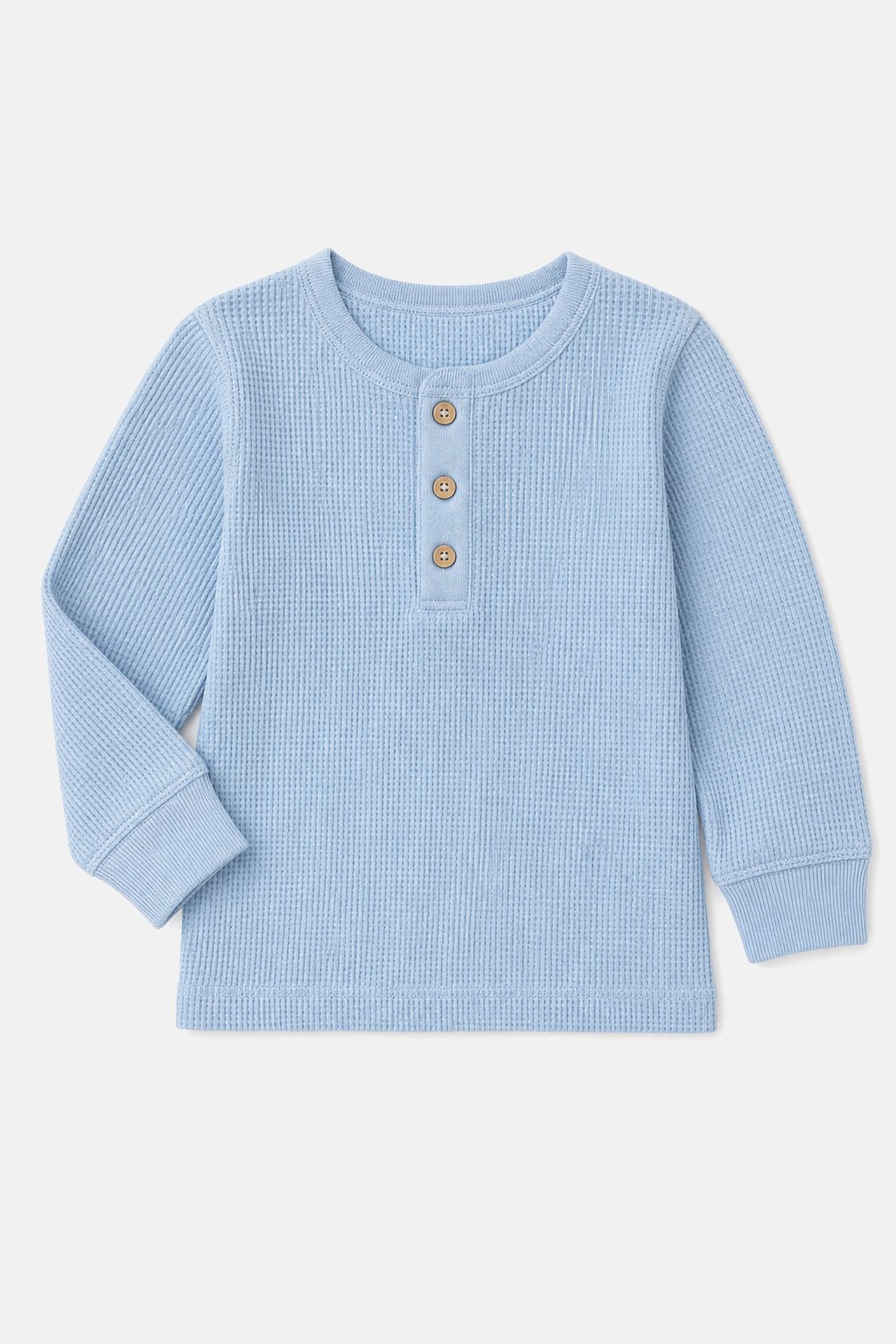 Powder Blue Thermal Henley