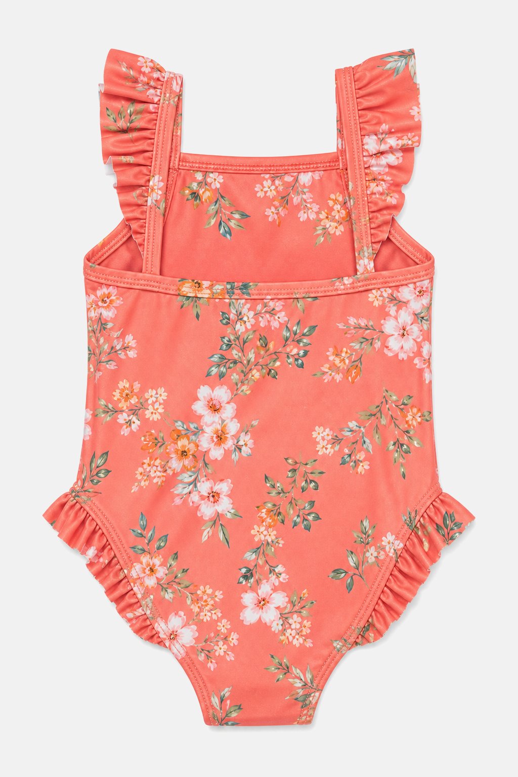 Coral Floral One-Piece Swimsuit view 2