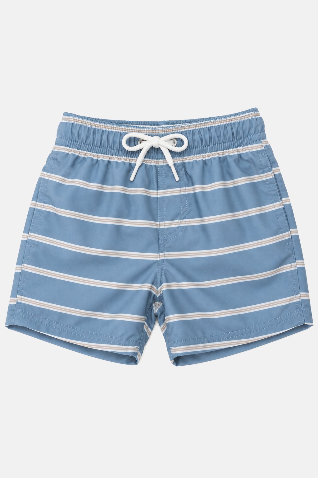 Steel Blue Striped Board Shorts