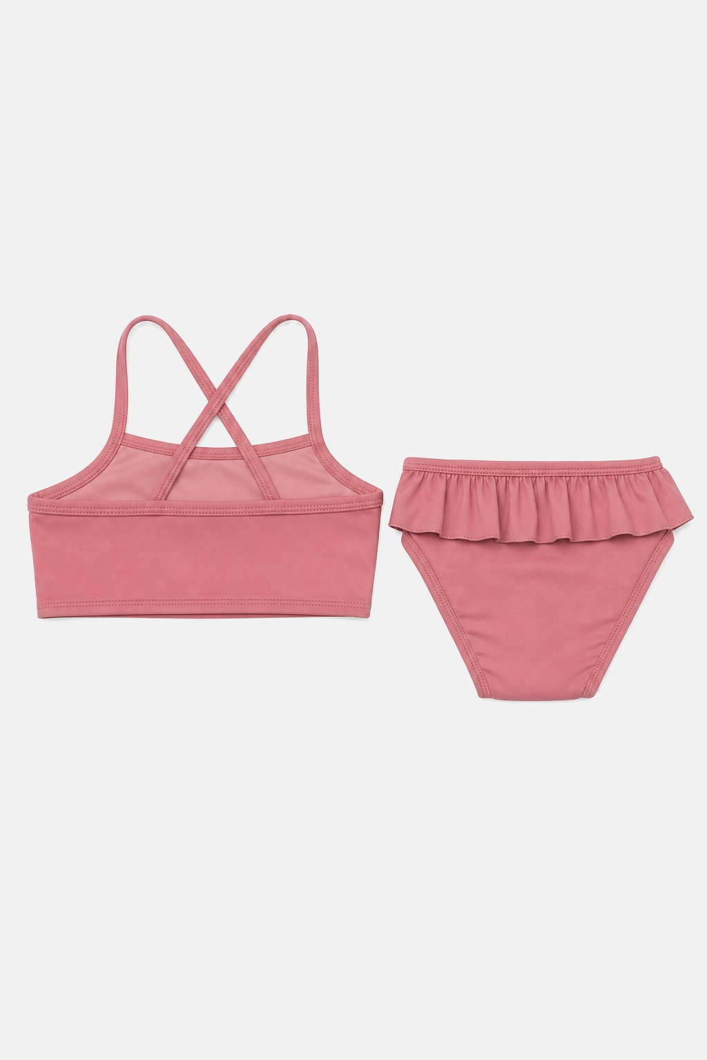 Dusty Rose Ruffle Bikini Set view 2