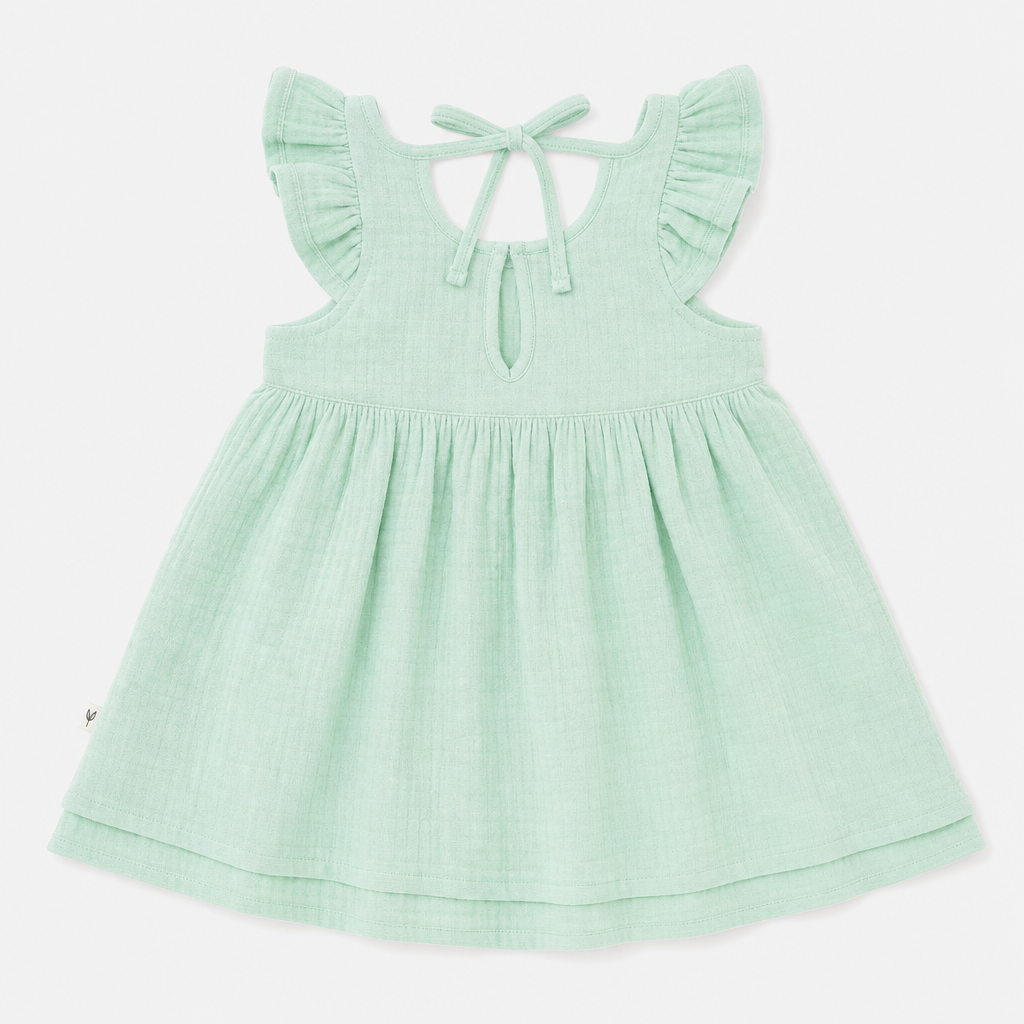 Mint Green Muslin Dress view 2