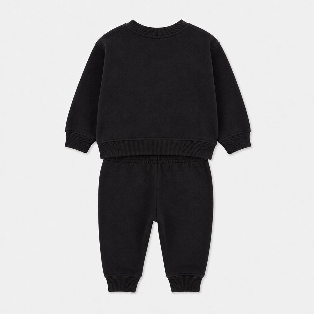 Black French Terry Jogger Set view 2