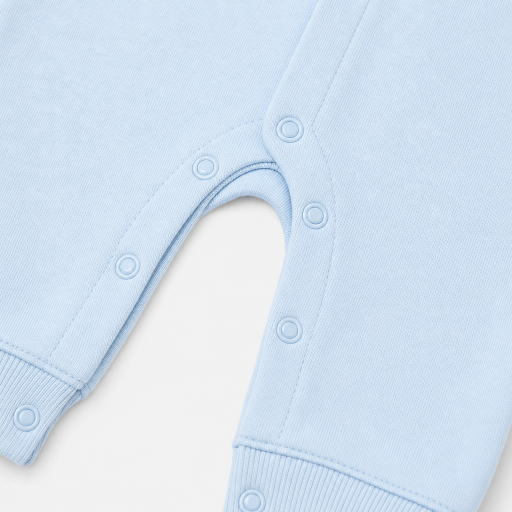 Baby Blue Organic Cotton Romper view 3