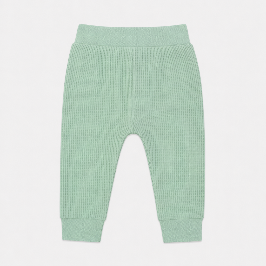 Mint Green Waffle Knit Pants view 2