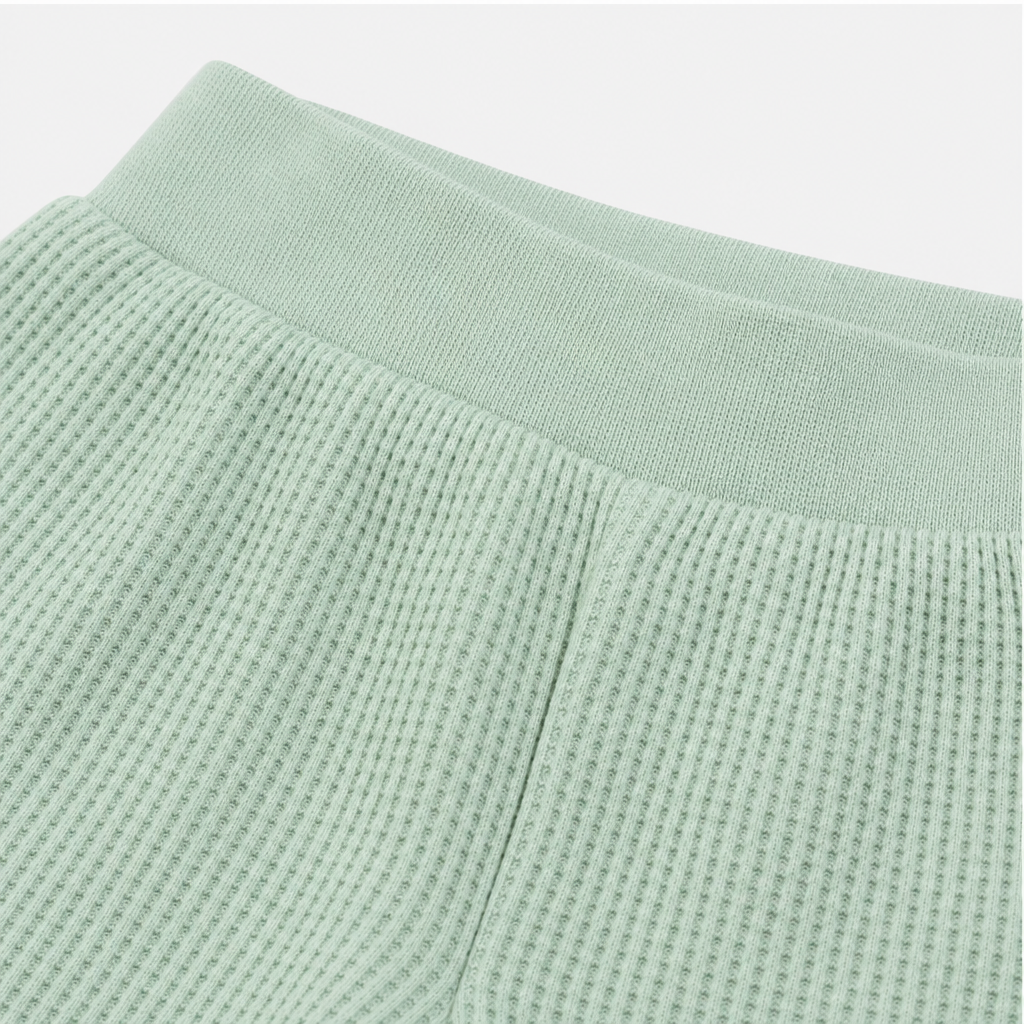 Mint Green Waffle Knit Pants view 3