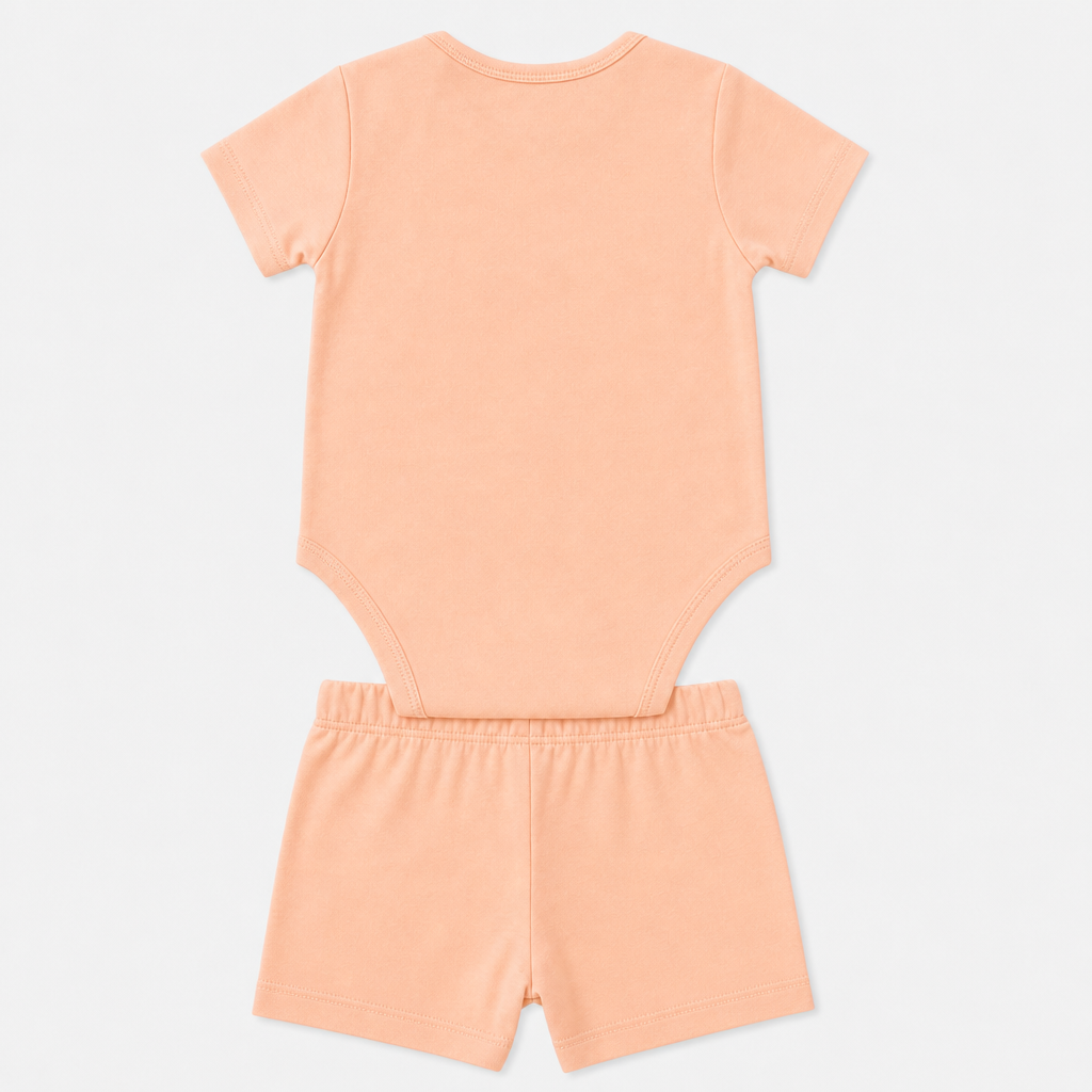 Pale Peach Bodysuit & Short Set view 2