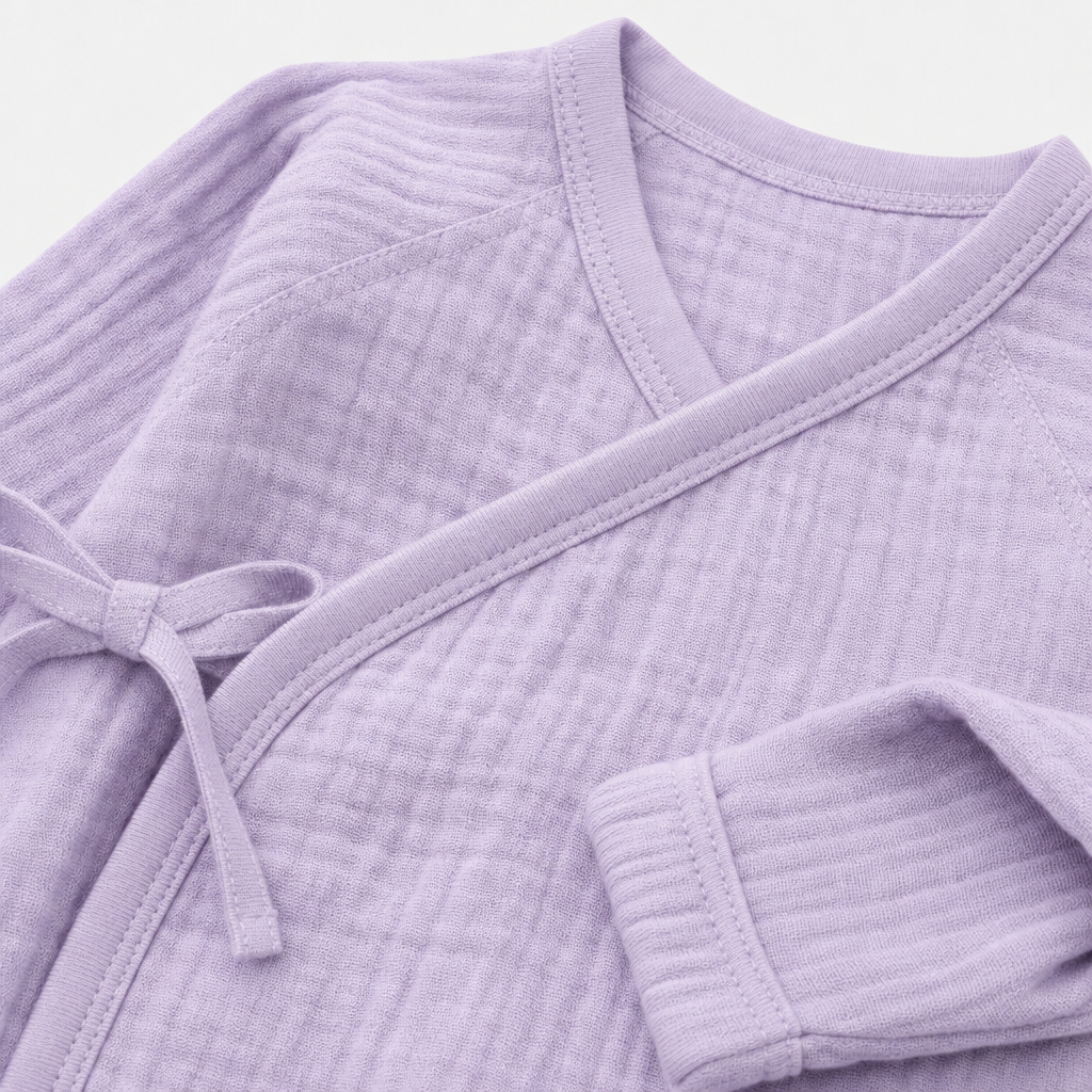 Lavender Muslin Swaddle Bodysuit view 3