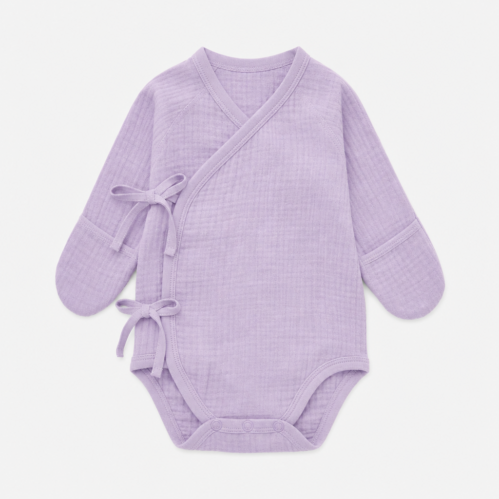Lavender Muslin Swaddle Bodysuit