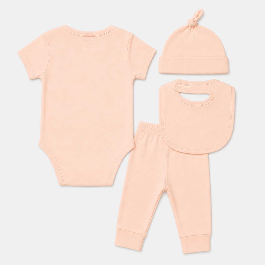 Pale Peach Layette Set view 2