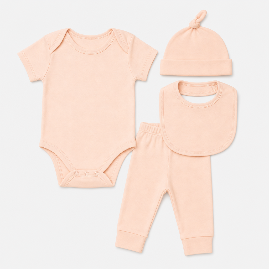 Pale Peach Layette Set
